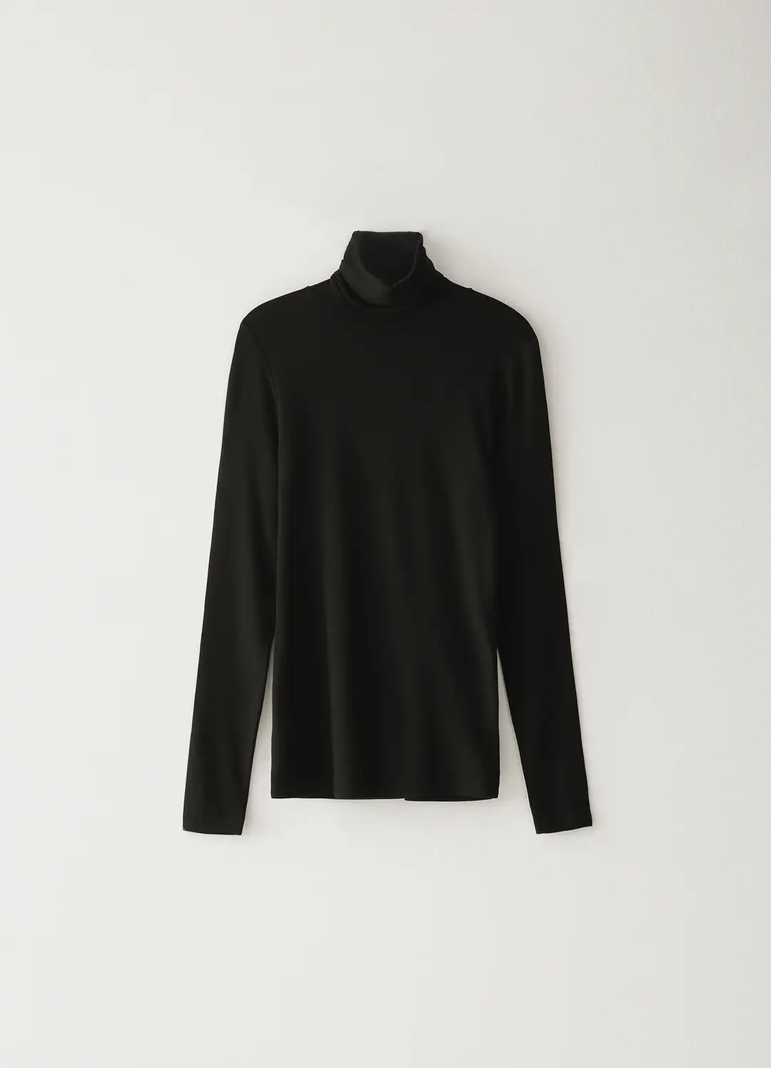 페블엠 8TH / Tencel Turtleneck T-shirt - Black 상품 이미지 1