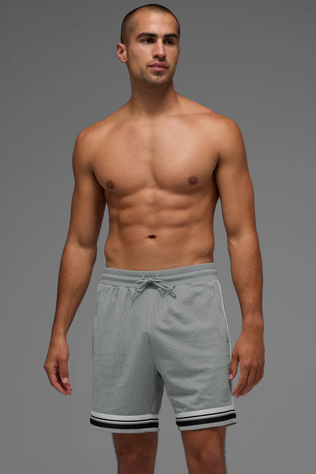 알로요가 7" Key Mesh Basketball Short - Lunar Grey 상품 이미지 1