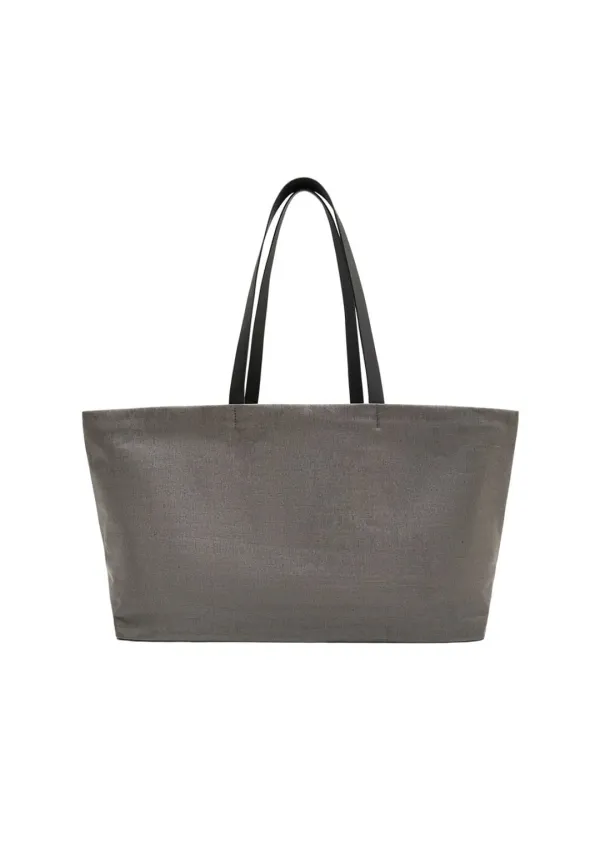 Linen Shopper Bag, Khaki