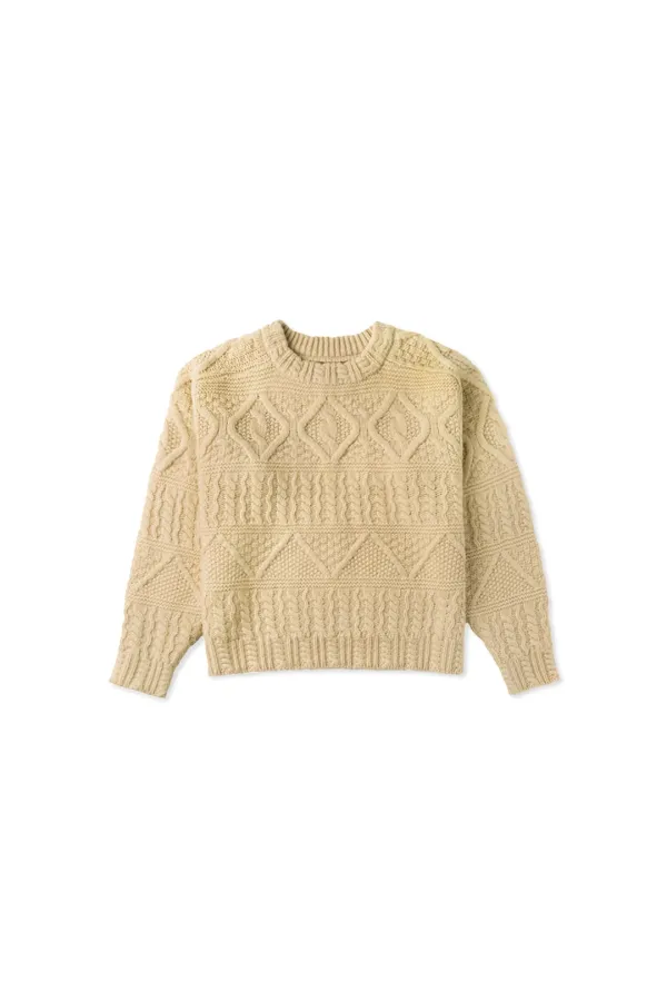 Carol cable knit_beige