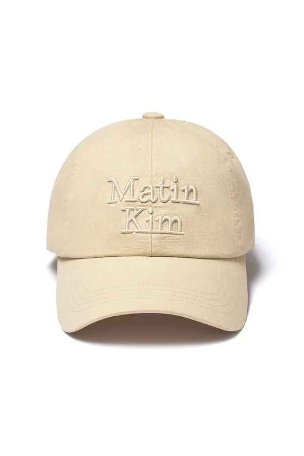 MATIN VOLUME LOGO BALL CAP IN BEIGE