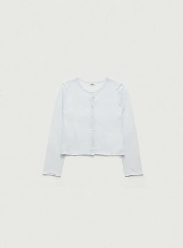 Hyled Linen Button Cardigan_Light Blue