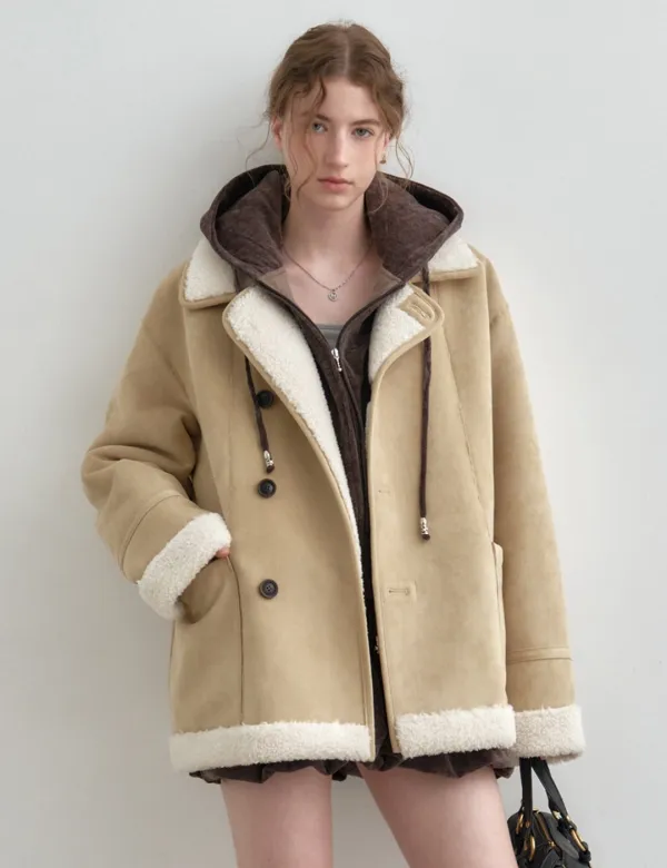 리버시블 스웨이드 무스탕 베이지 MDJK038BEIGE