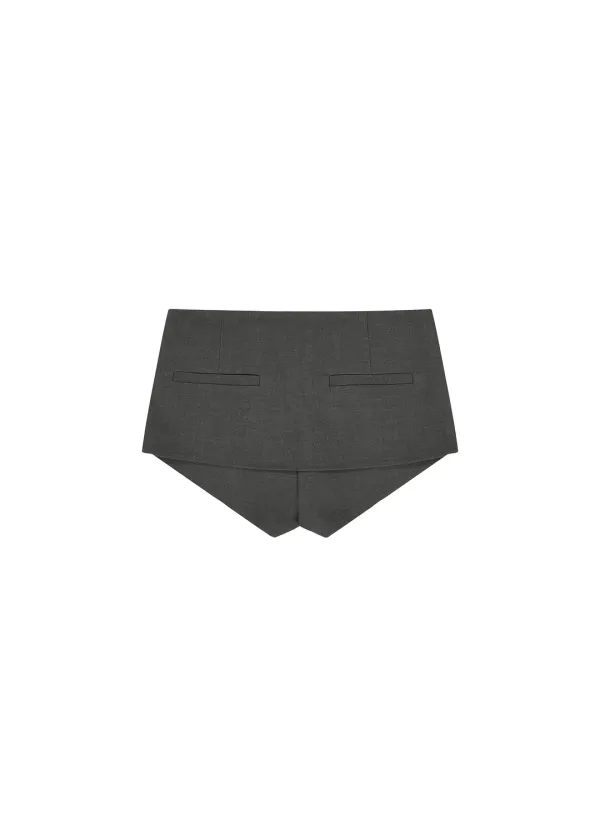 OBLIQUE SKIRT PANTS, GRAY