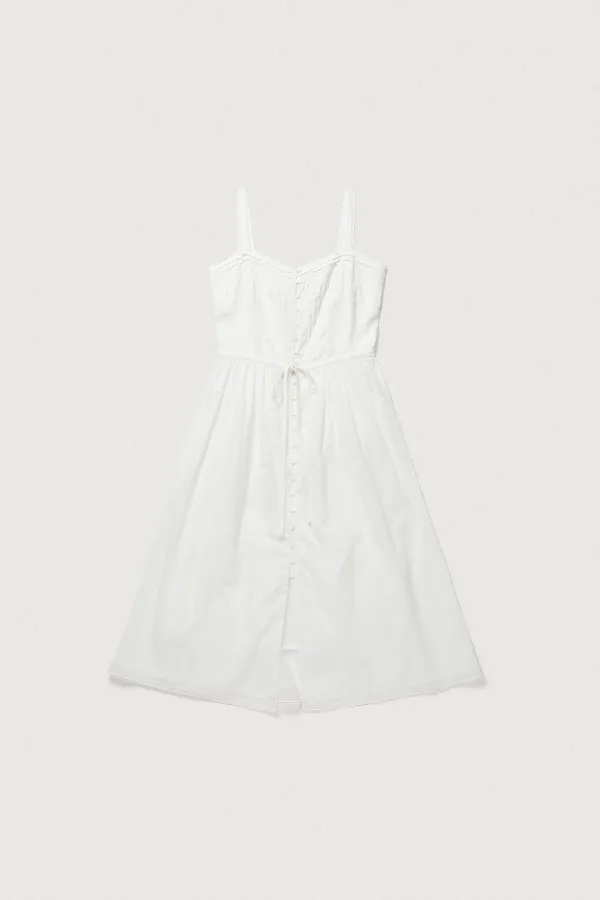 FANCY PINTUCK LACE DRESS [WHITE]