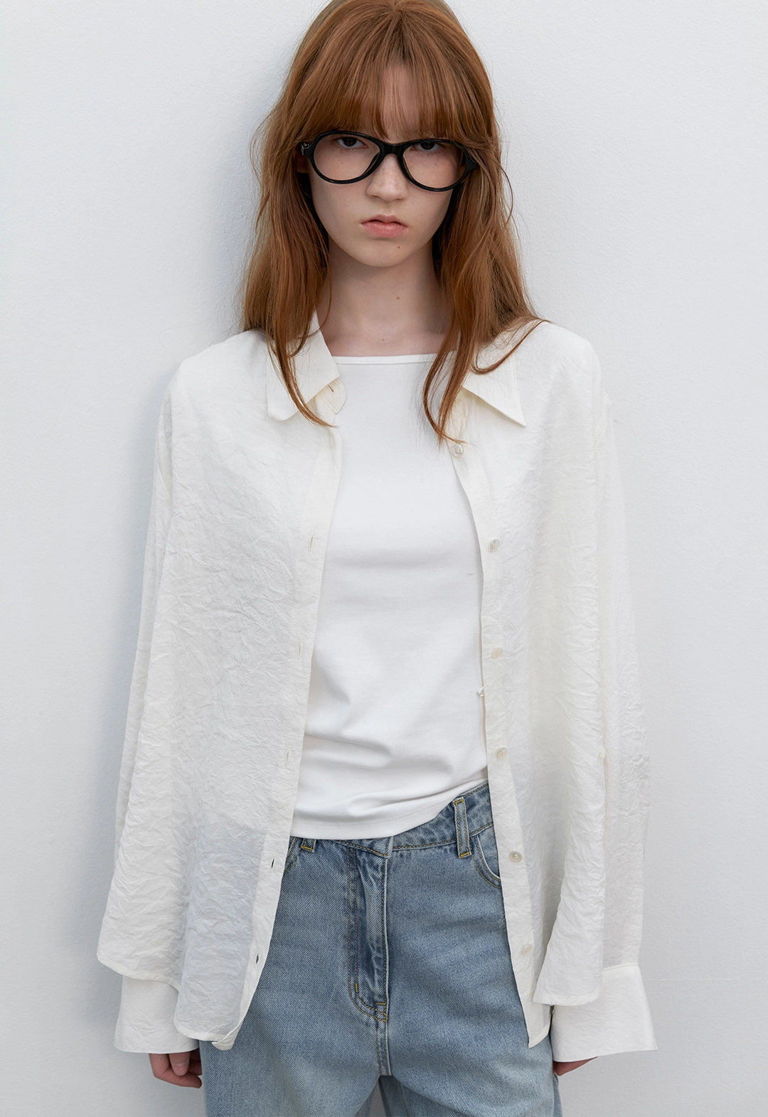 아뜰리에 나인 (BL-4401)MADAL WRINKLE STANDARD FIT SHIRT 상품 이미지 1