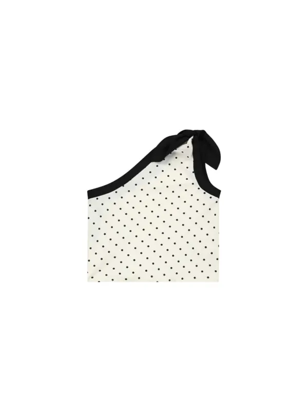 [6/25 출고] Polka Dot Scarf Top Ivory