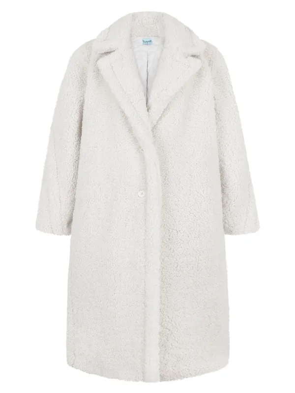 Maxi Fleece Padded Coat - Maltese Ivory
