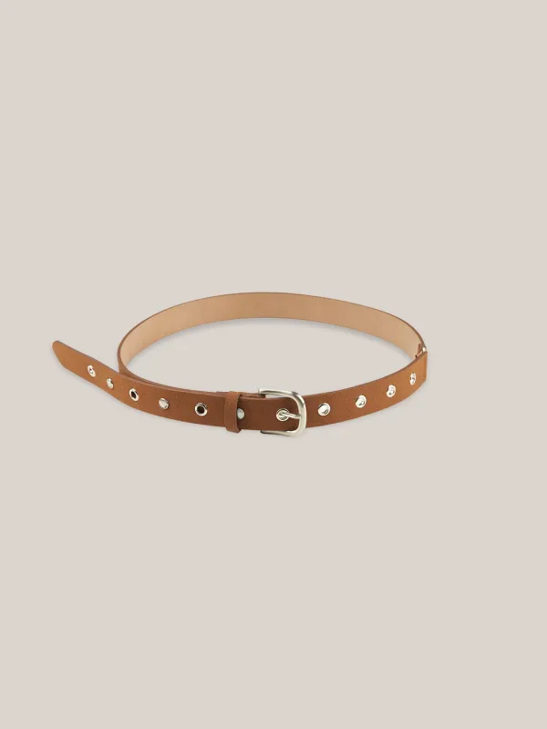 STUD BELT  [ SUEDE BROWN ]