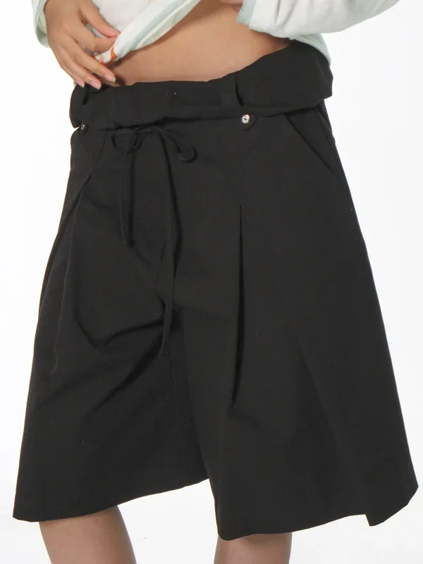ROLLDOWN BERMUDA SHORTS_BLACK