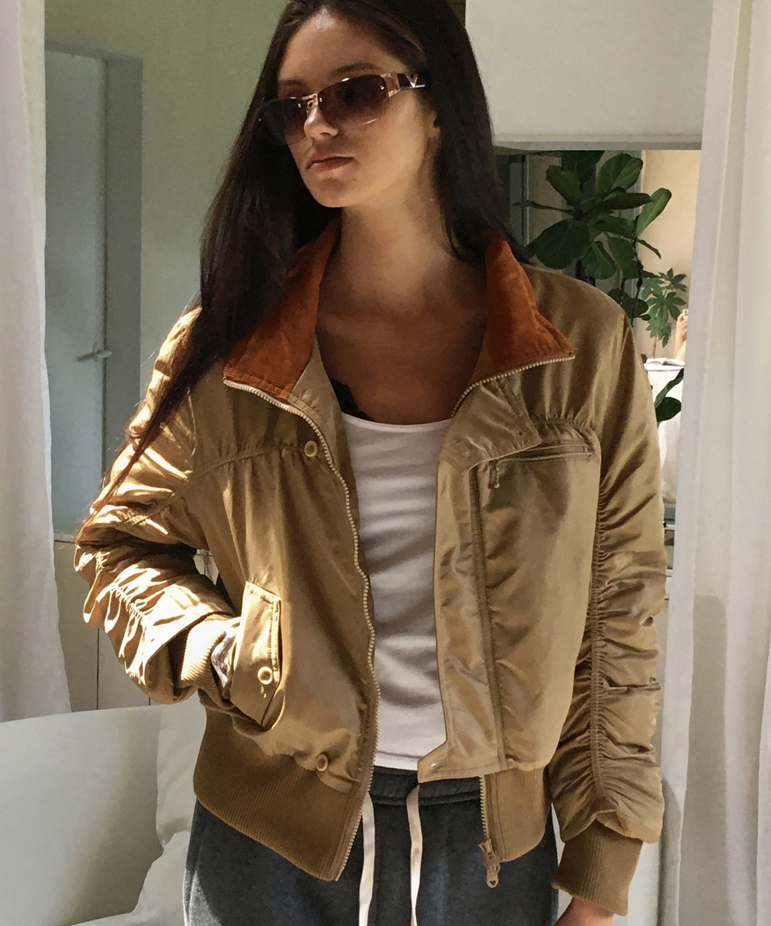 비터셀즈 Padded MA-1 Bomber Jacket-Beige 상품 이미지 2