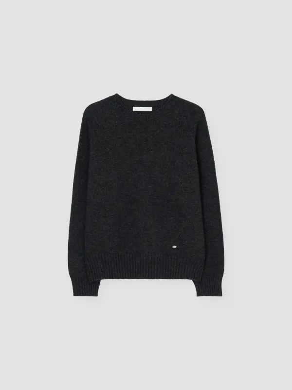 CASH MERINO WOOL ROUND KNIT_CHARCOAL_OE3C2CKN90CHL