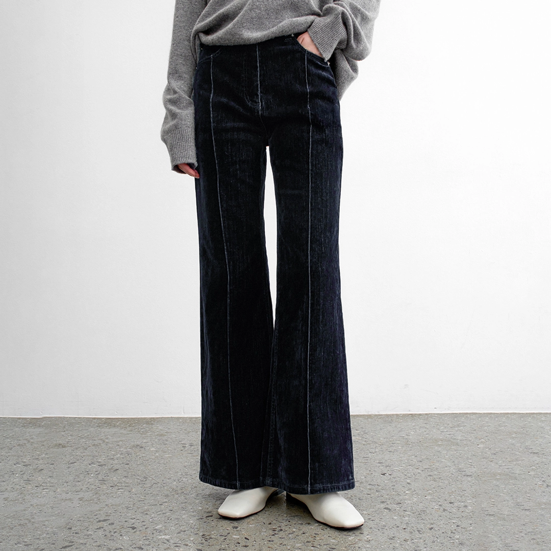 아뜰리에 나인 (PT-5716)BOOTCUT VELVET DENIM PANTS 상품 이미지 2