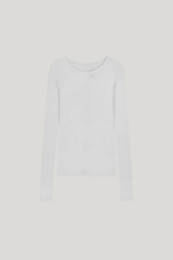 basic wool tencel t-shirt_ivory