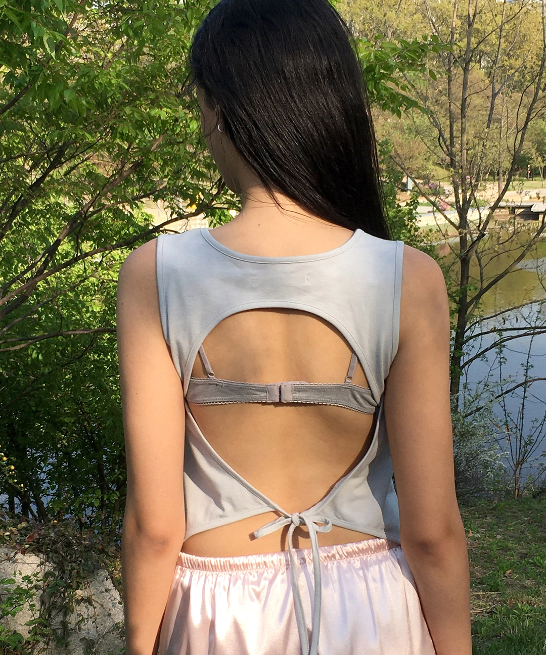 비터셀즈 Curved Backless Top-Light Grey 상품 이미지 2