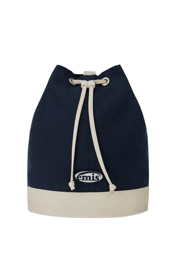 CANVAS MARINE BAG-NAVY/IVORY