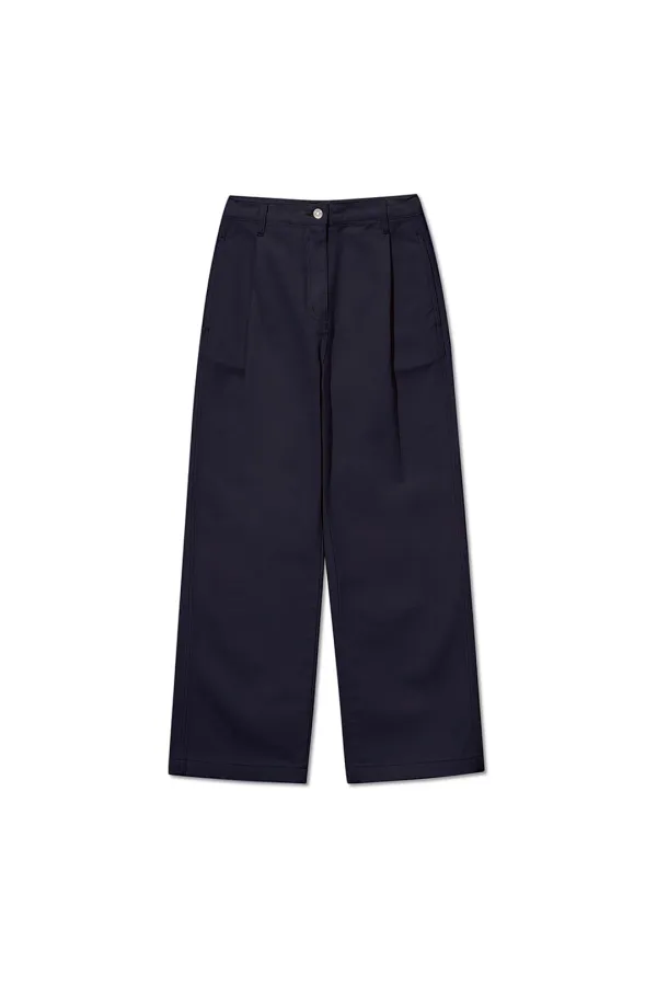 26 TUCK DENIM PANTS [NAVY]