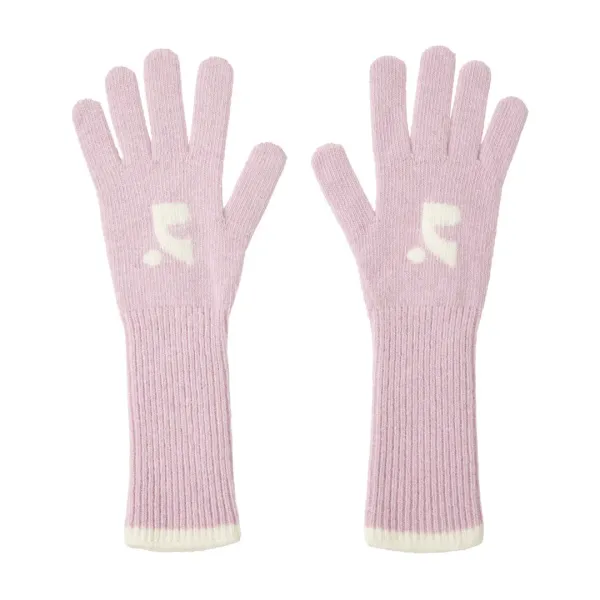 KNIT LONG GLOVE - PINK
