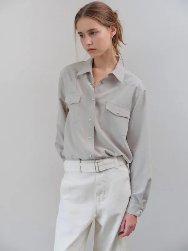 Lea Western Shirts_Light Gray