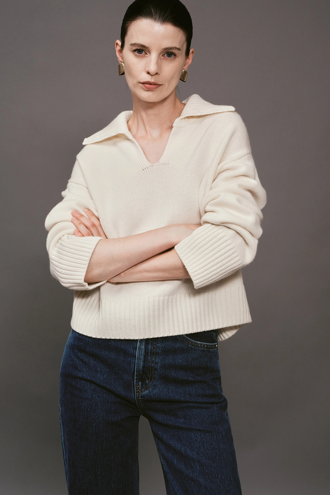 엘보른 Vaerin Wool Cashmere Collar Knit 상품 이미지 1