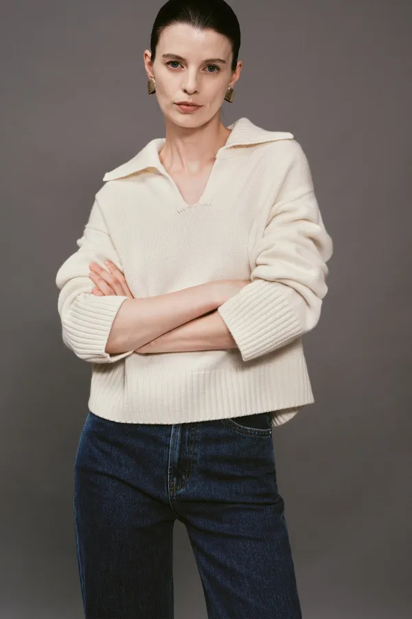 Vaerin Wool Cashmere Collar Knit