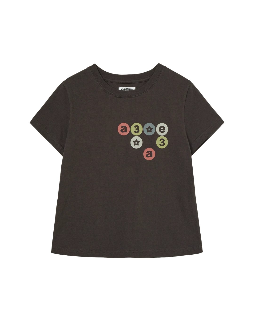 에이이에이이 COLOR DOT LOGO TEE [DARK BROWN] 상품 이미지 1