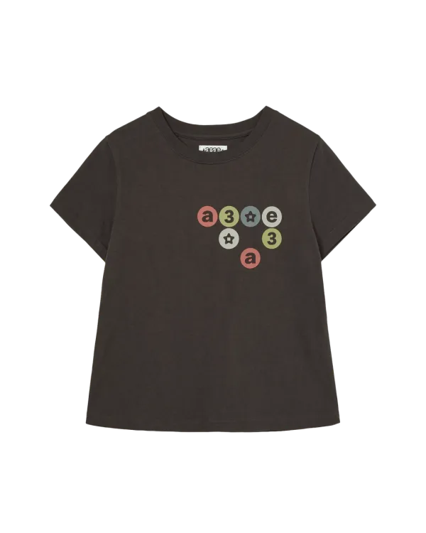 COLOR DOT LOGO TEE [DARK BROWN]
