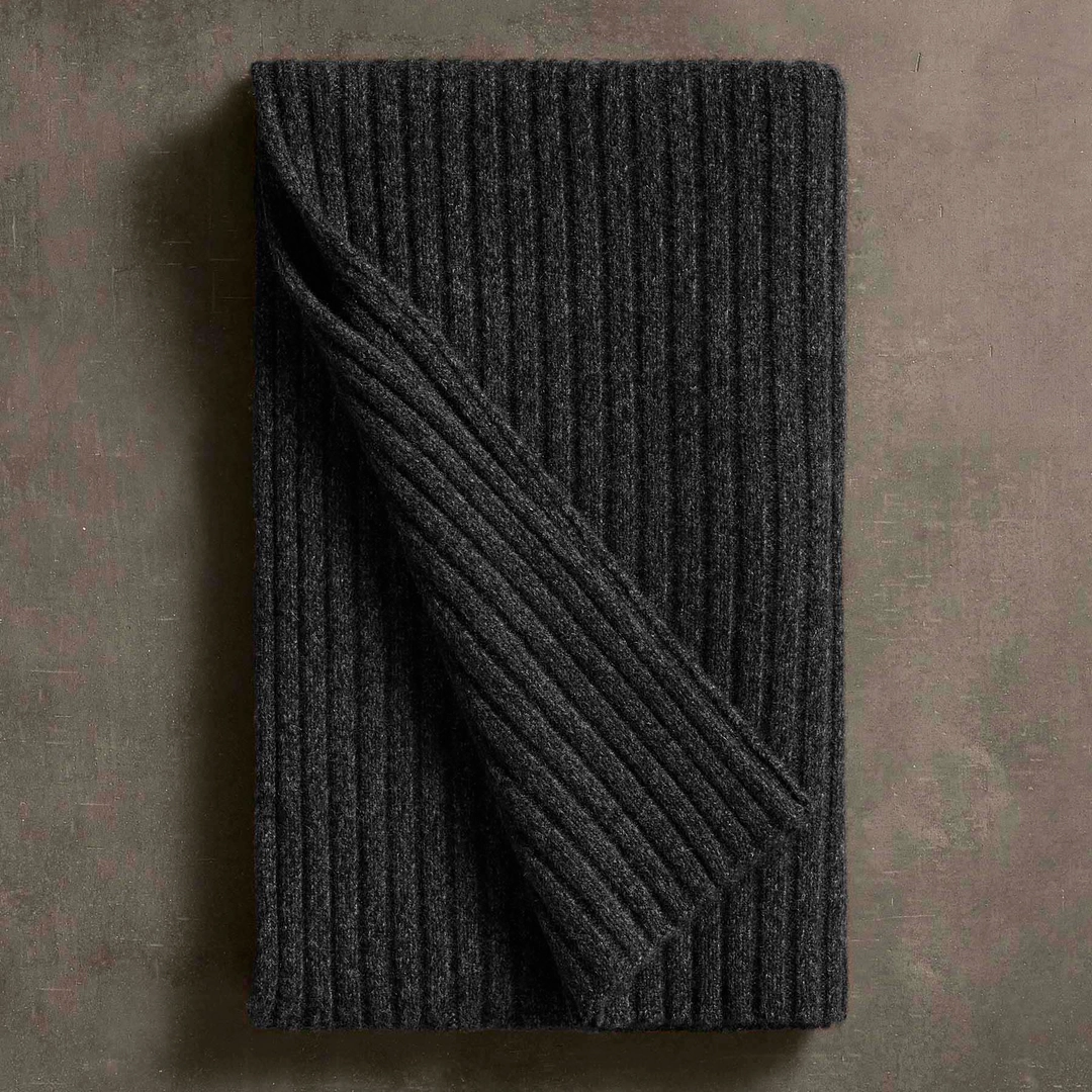 제임스펄스 Recycled Cashmere Marled Scarves - Charcoal Marl 상품 이미지 1