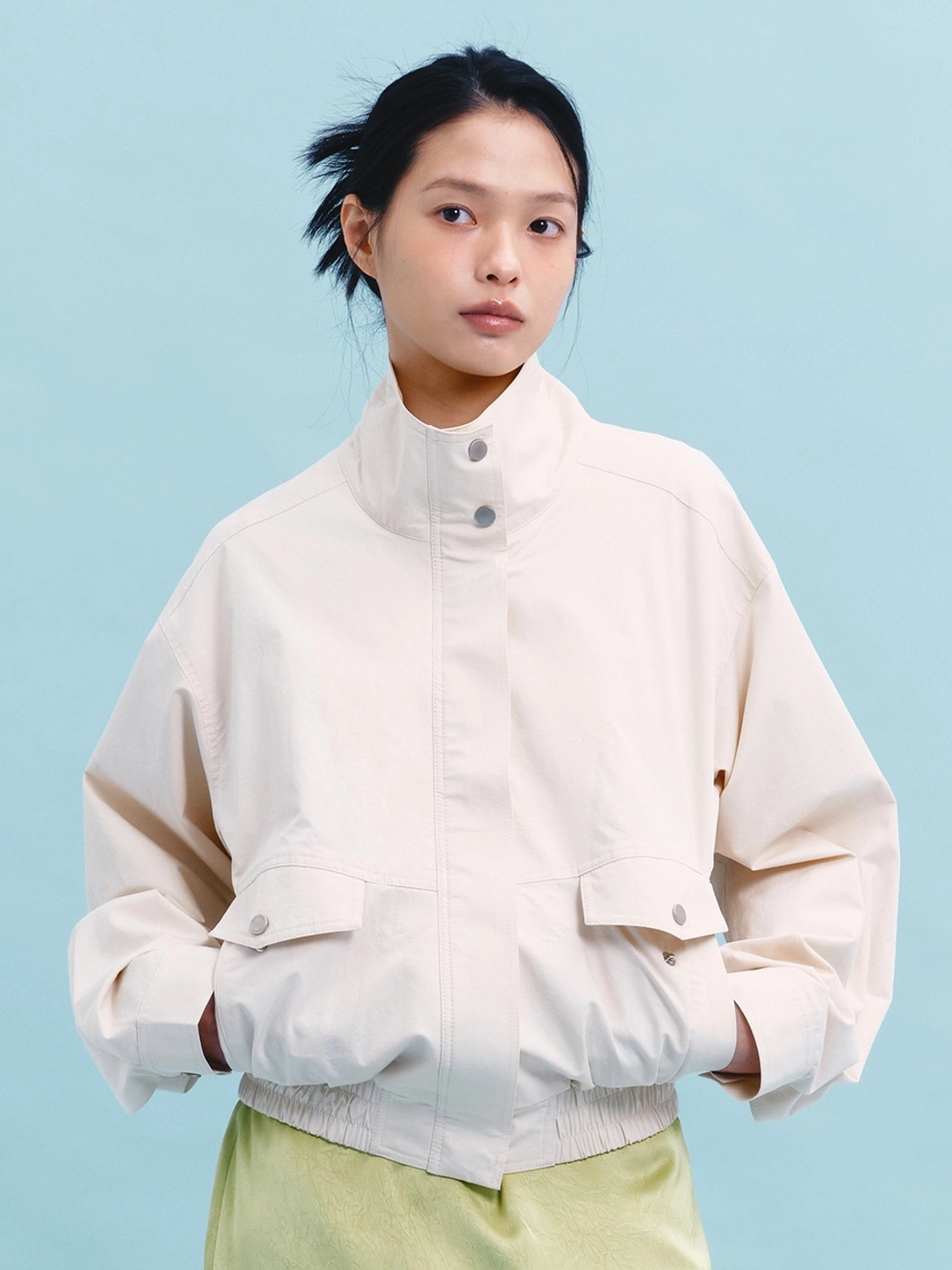 마가린핑거스 COTTON BOMBER JACKET (CREAM) 상품 이미지 2