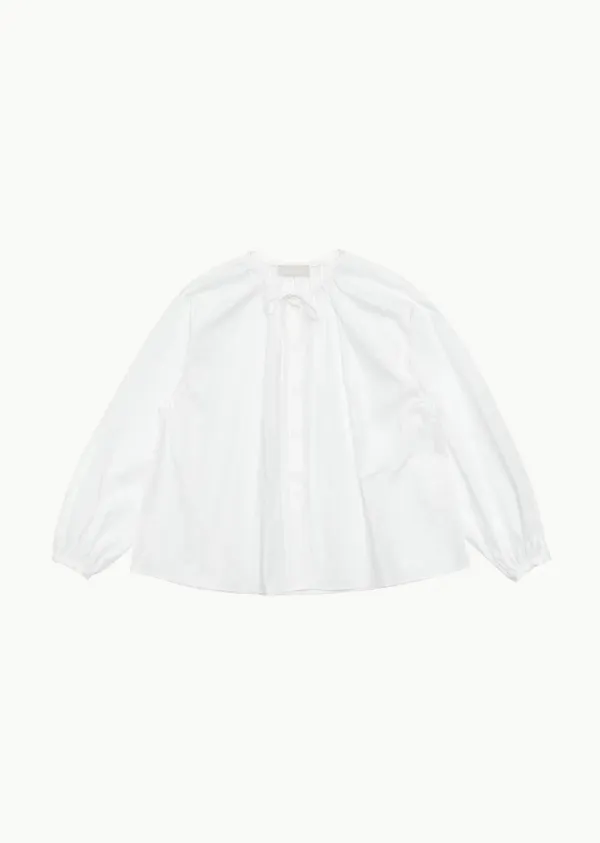 DRAWSTRING SHIRRING SHIRTS (2COLORS)