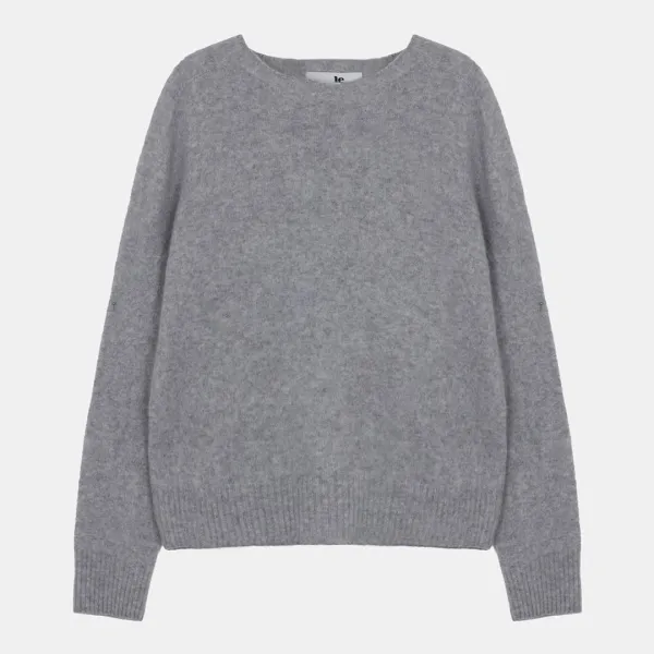 [은현 PICK] cashmere classic whole garment knitted pullover (light grey)