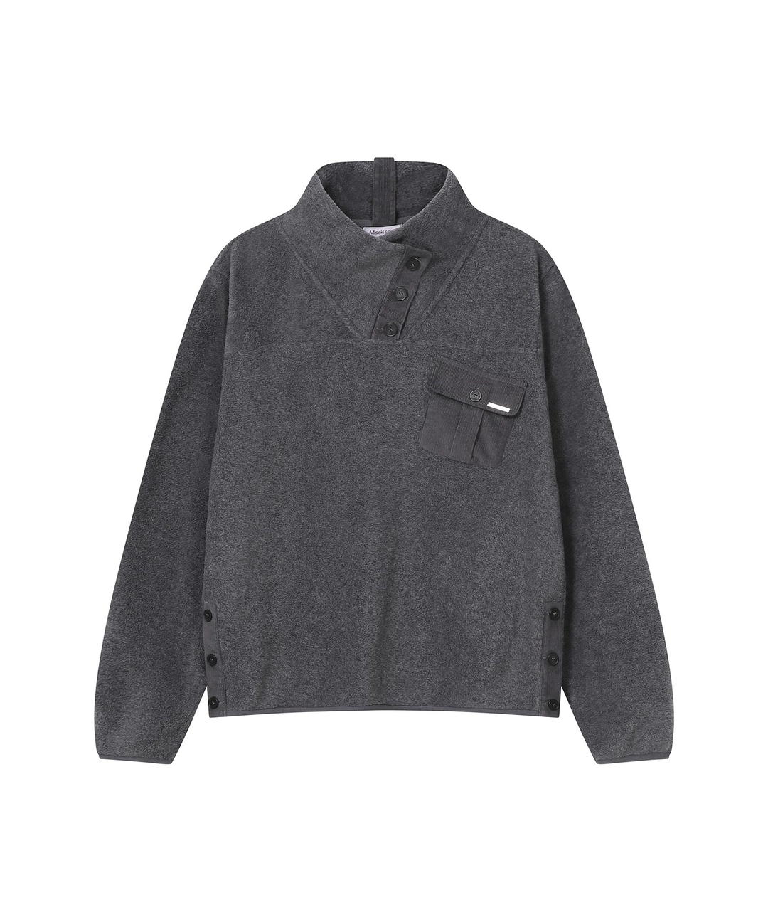 미세키서울 Button fleece pullover CHARCOAL 상품 이미지 2