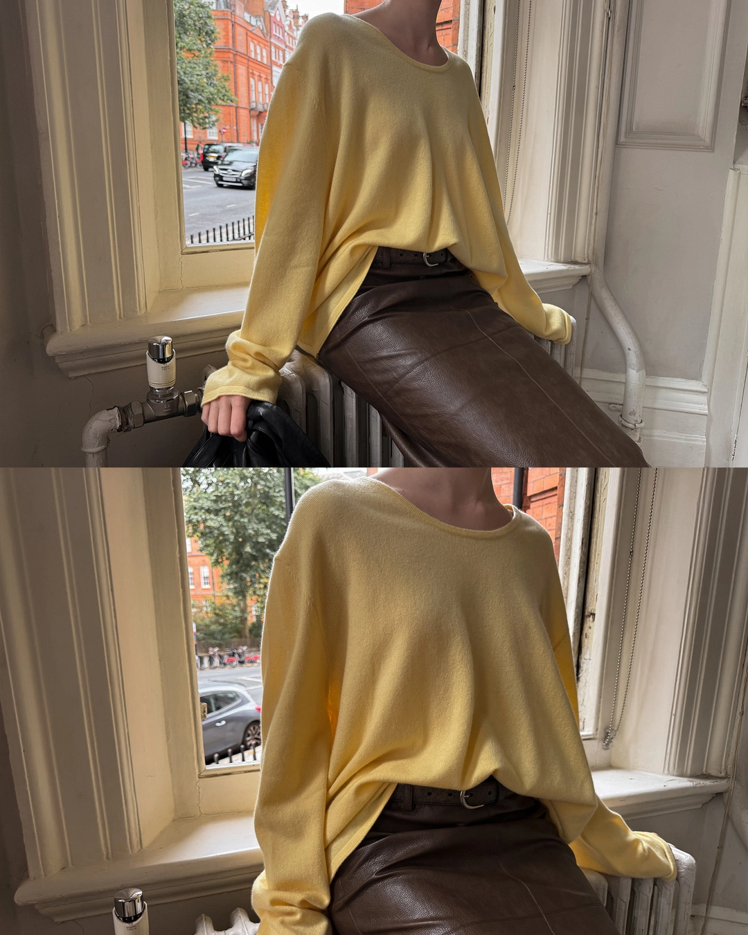 누아르나인 U-Neck Knit [YELLOW] 상품 이미지 2