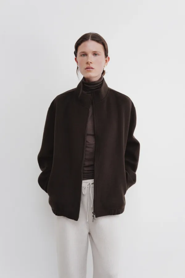 Wool Handmade Short Jacket (Brown)