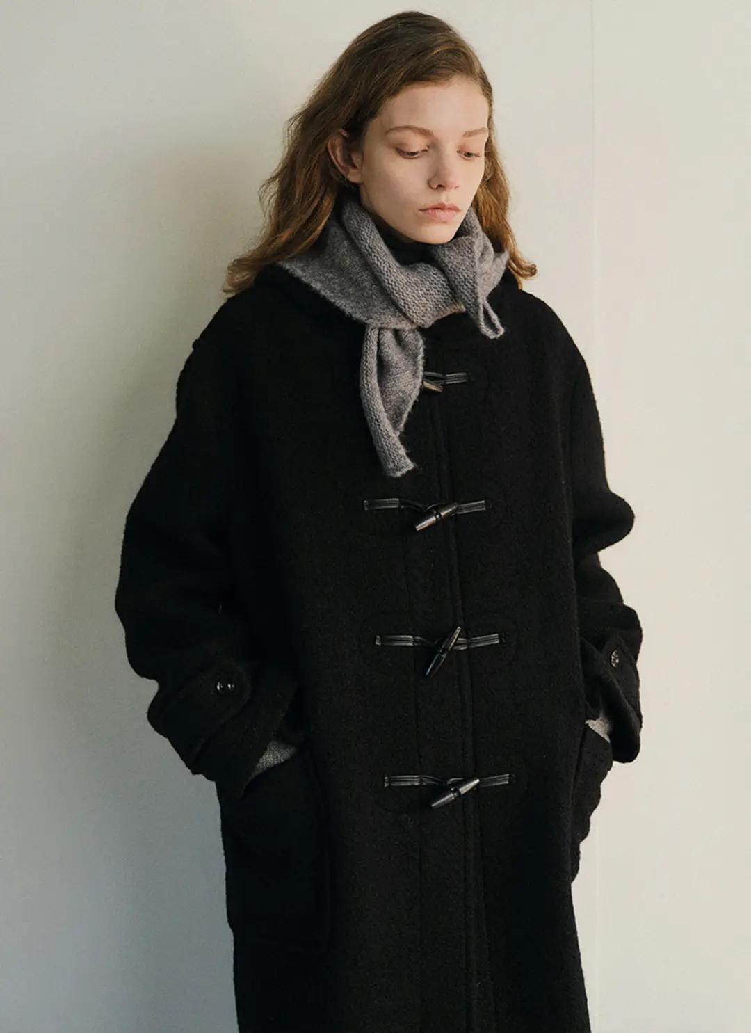 르닐 Angora Toi Hooded Duffle Coat (Black) 상품 이미지 3