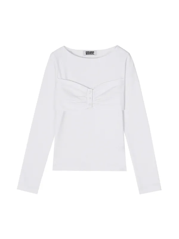 RIBBON BUTTON TOP_WHITE