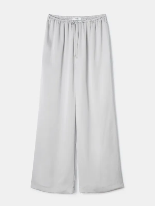 Satin Wide Pants (silver)