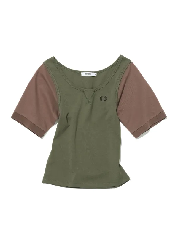 [WOMEN] SCOOP-NECK BAT SLEEVE TOP_KHAKI GREEN
