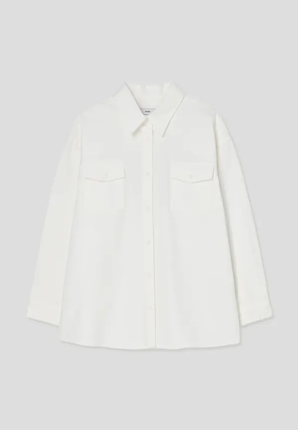 Oversize two pocket shirt (ivory)