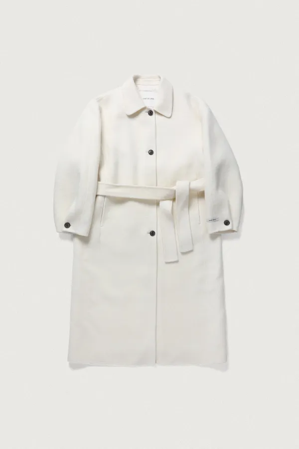 FORME WOOL HANDMADE COAT [PURE IVORY]