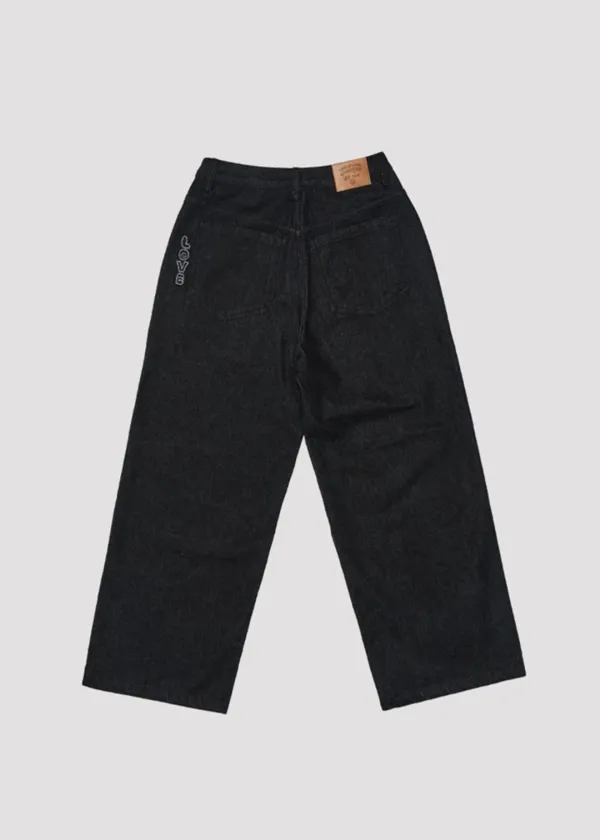 WIDE DENIM PANTS BLACK