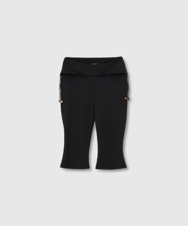 Gemstone jersey capri pants (Black)