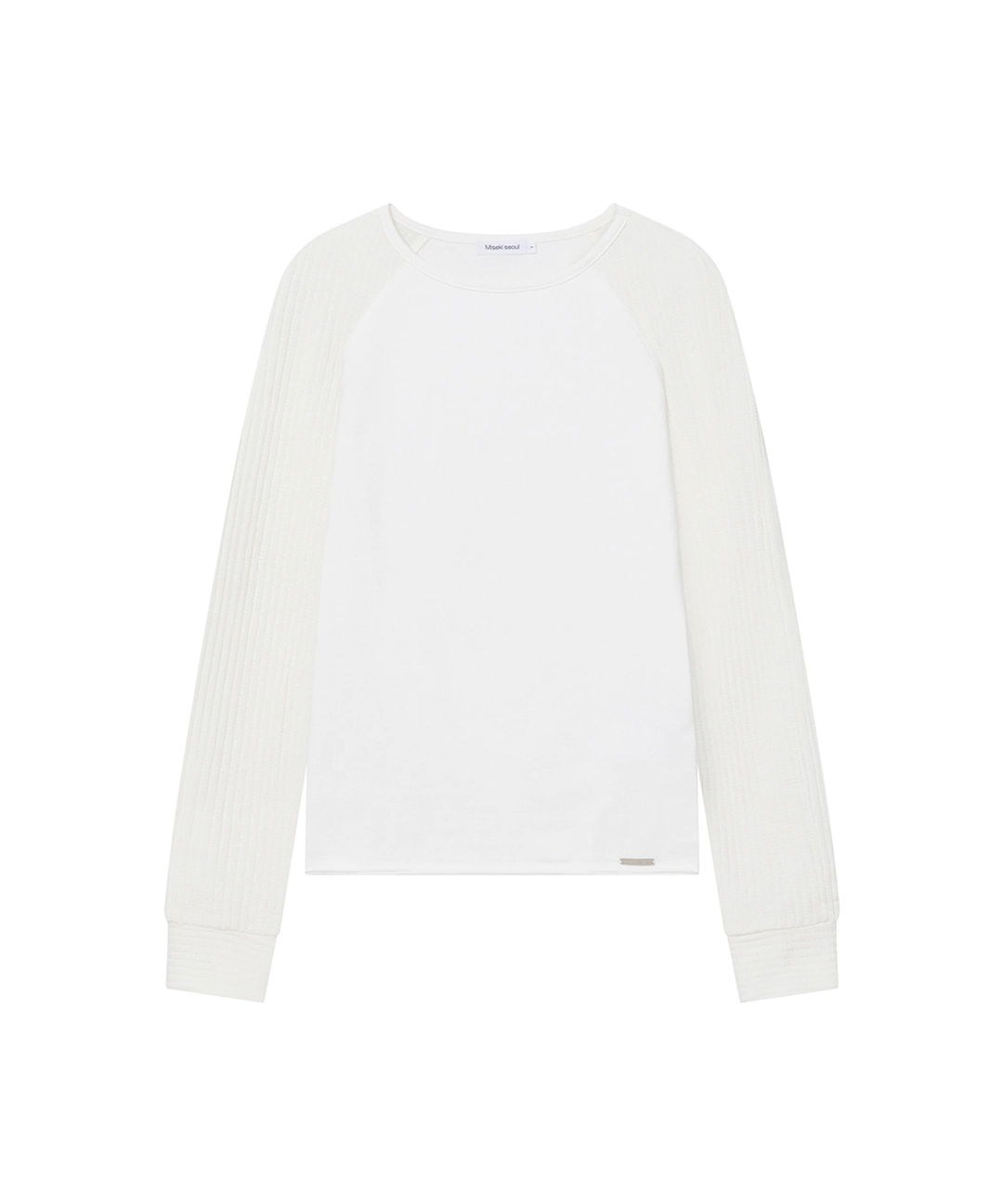 미세키서울 Raglan knit long sleeve WHITE 상품 이미지 1