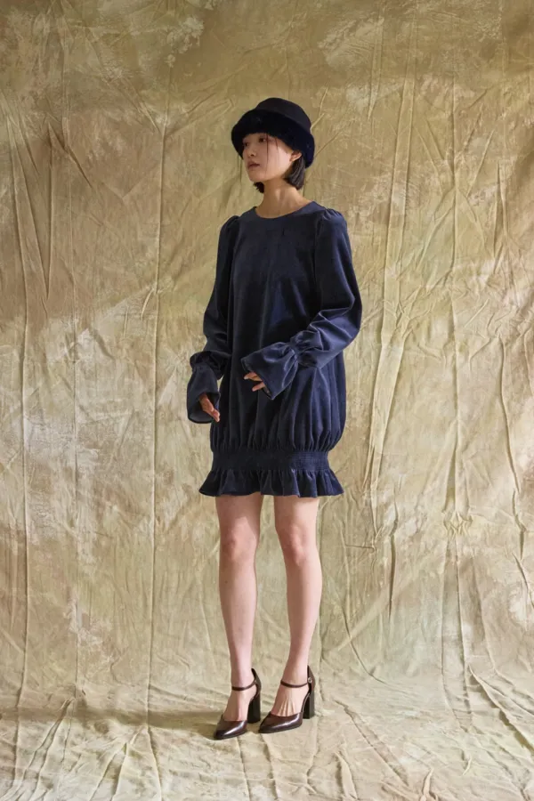 JULEZ VELVET JERSEY DRESS