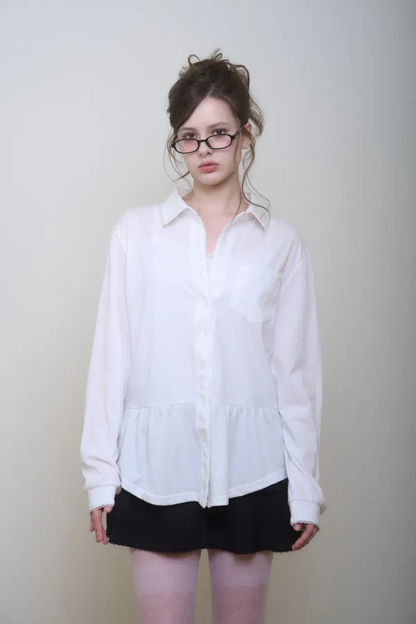 Classic cotton lace shirt