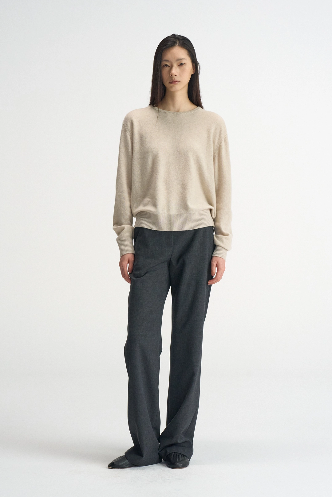 레이스 90s Straight Slacks_Charcoal 상품 이미지 1