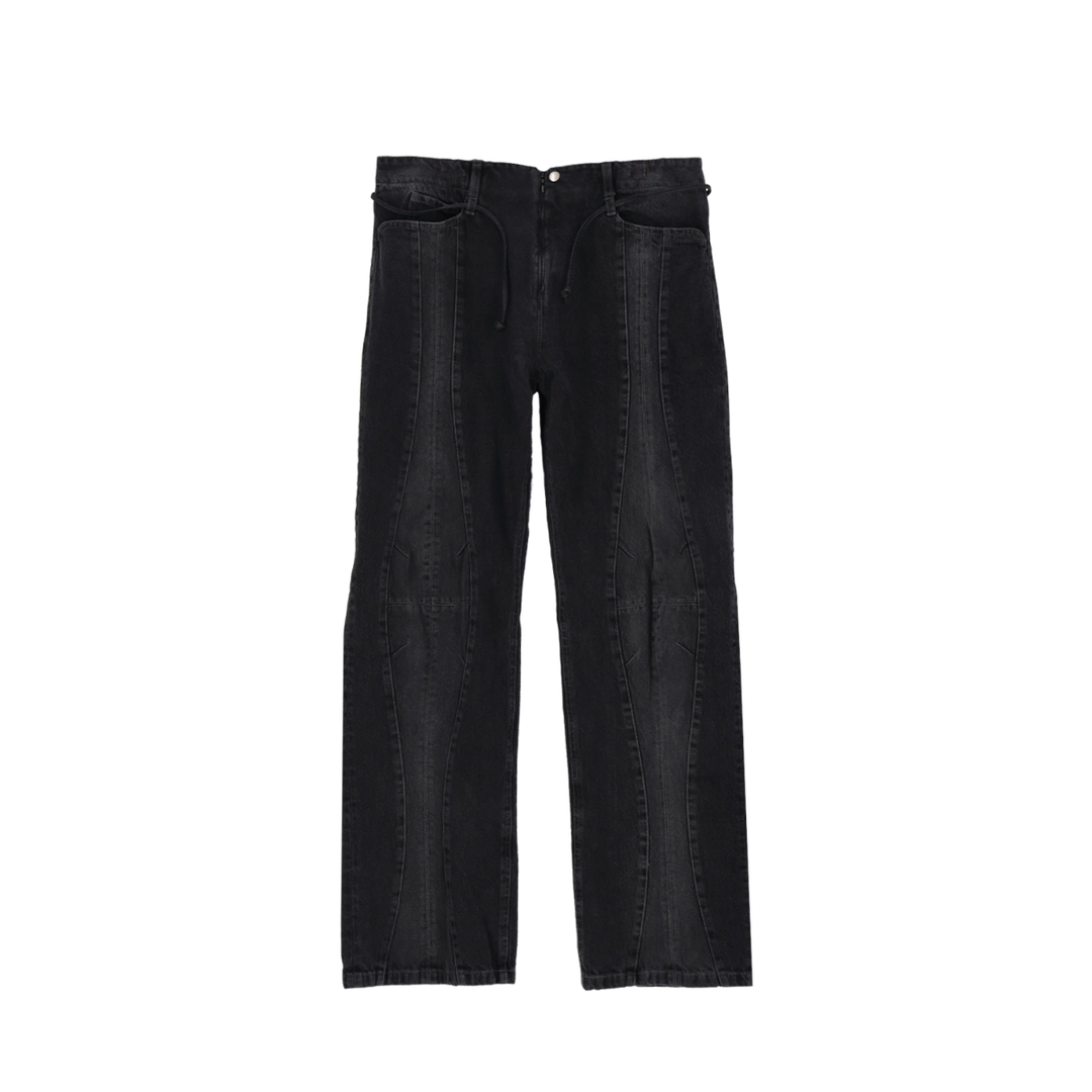 코스트퍼킬로 COCOON DENIM PANTS BLACK 상품 이미지 2