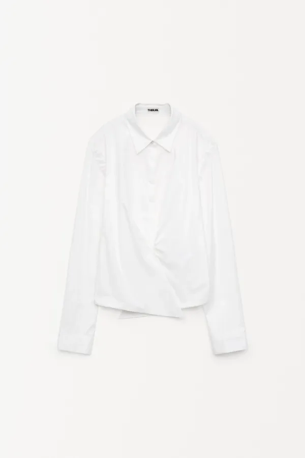 Eggnog Wrap Shirt white