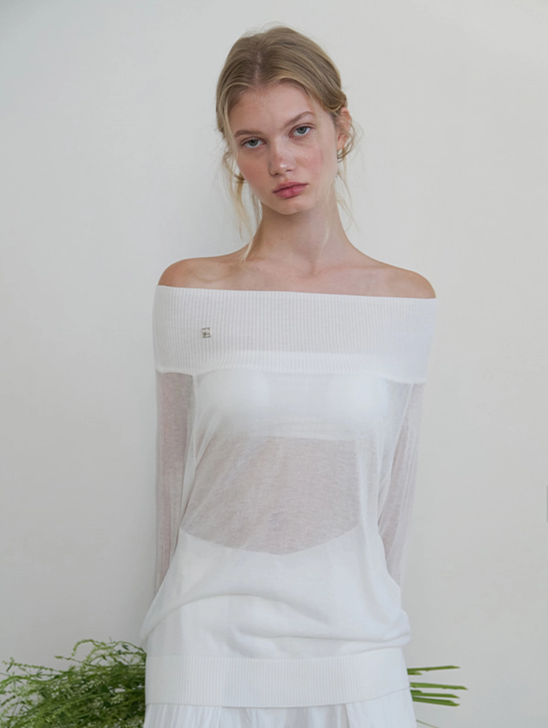 오디에스 Viola Off Shoulder Knit (White) 상품 이미지 2