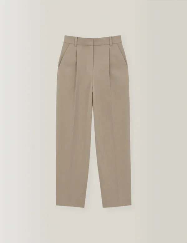 Summer Classic Tapered Pants (Sand Beige)